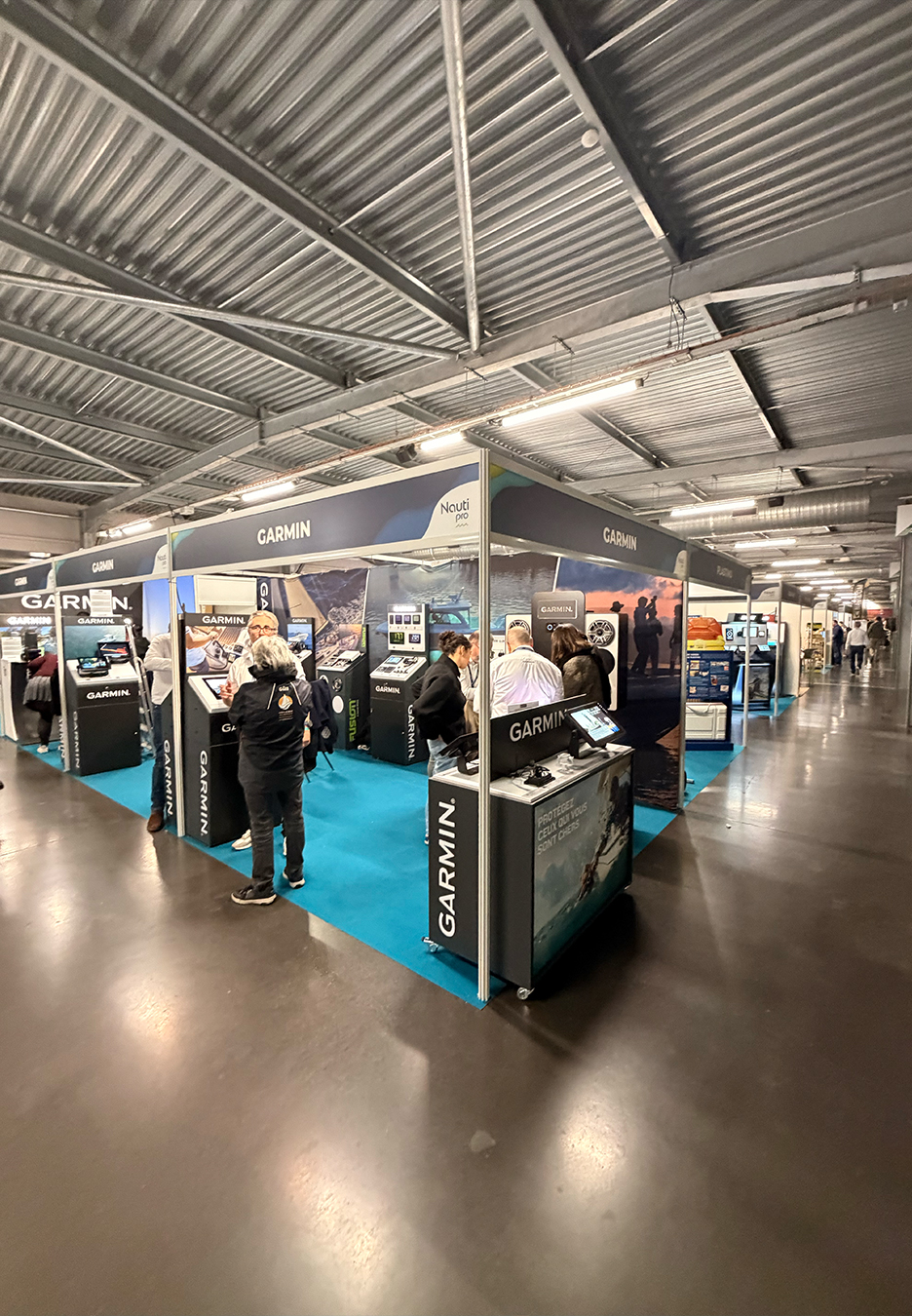Stands exposants – Nauti Pro, salon des professionnels du nautisme Hall d’exposition Nauti Pro – stands des exposants lors de la dernière édition du salon professionnel nautique