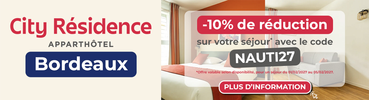 City Résidence, hébergement partenaire de Nauti Pro à Bordeaux – appartements avec réduction pour les exposants et visiteurs du salon nautique BtoB.